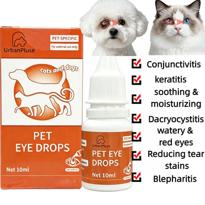 Ultimate Dog & Cat Eye Care Drops – Soothe Infections, Allergies, Dry Eyes & Pink Eye – Tear Stain Cleaner & Eye Rinse for Happy, Healthy Pets