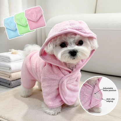 Ultra-Soft Quick-Dry Pet Bathrobes for Small Dogs and Cats - Super Absorbent, Cozy, and Stylish for All Seasons!