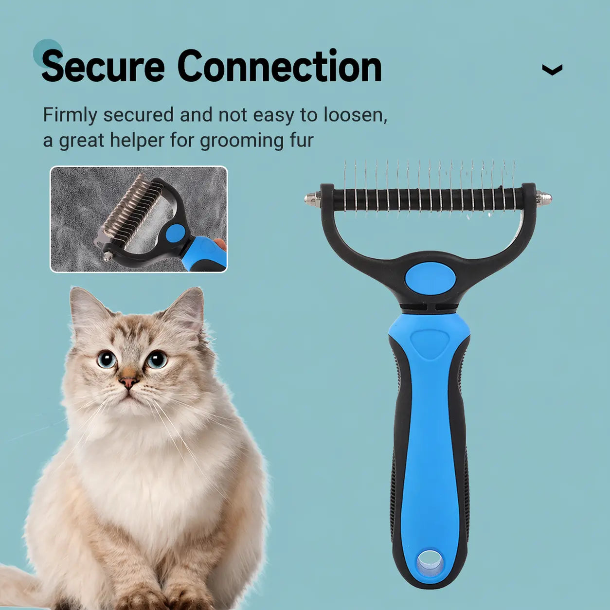 Double-Sided Multi-Tooth Pet Grooming Comb for Dogs and Cats - Painless Undercoat Hair Removal Tool