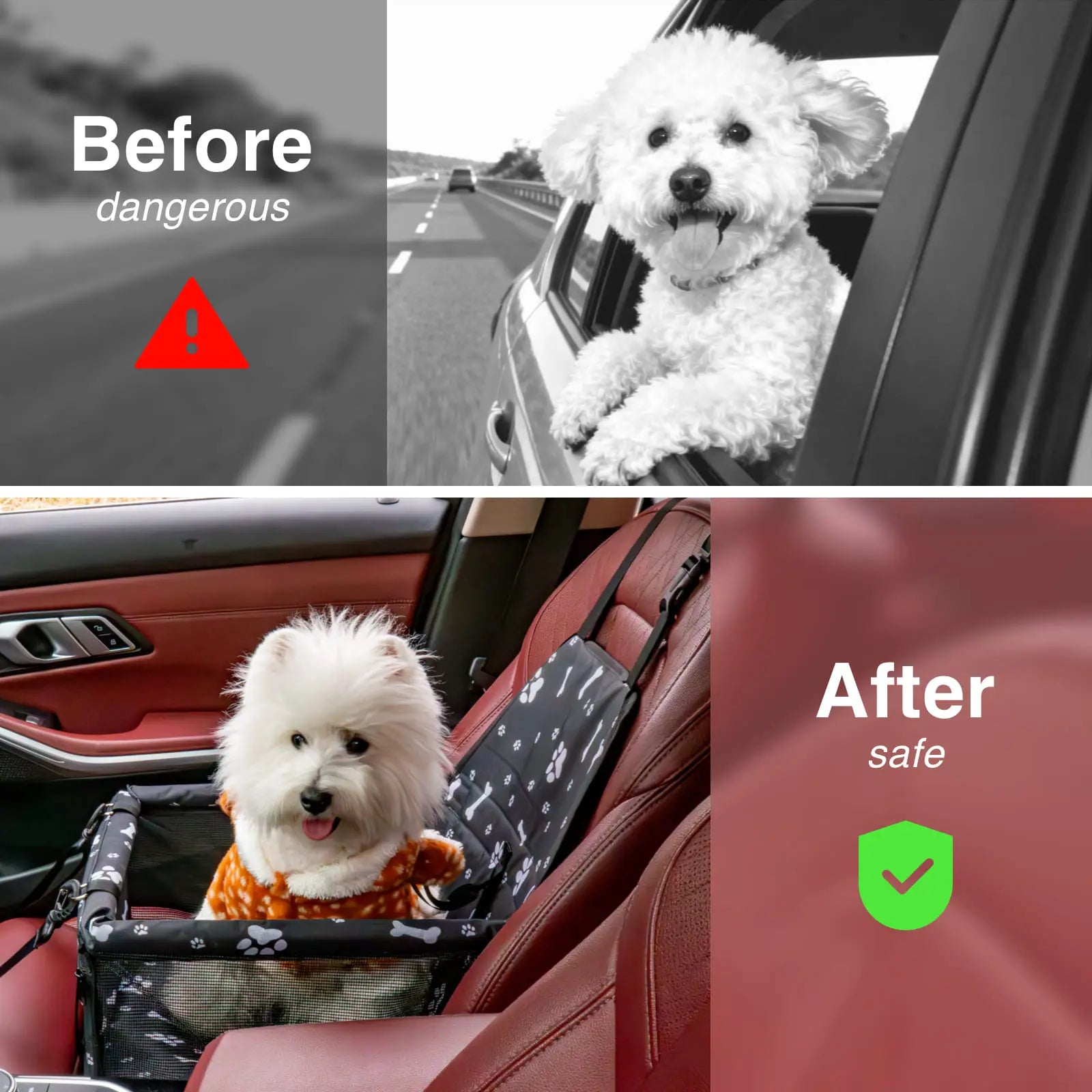 Ultimate Pet Car Seat – Foldable Safety Booster for Cats & Dogs | Spacious, Breathable, and Easy to Clean | Perfect for Front & Back Seats, Quick Assembly!