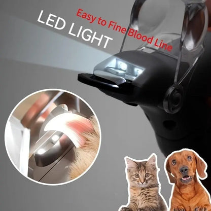 Ecmikk-4-In-1 All-In-One Pet Grooming Tool: LED Nail Clipper, Quiet Nail Catcher, Sharp Blade, Nail File & Safety Guard for Stress-Free Trimming Electric Dual-Purpose Set Silent Ultra-Quiet Trimmer,Contains Safety Insulating Card