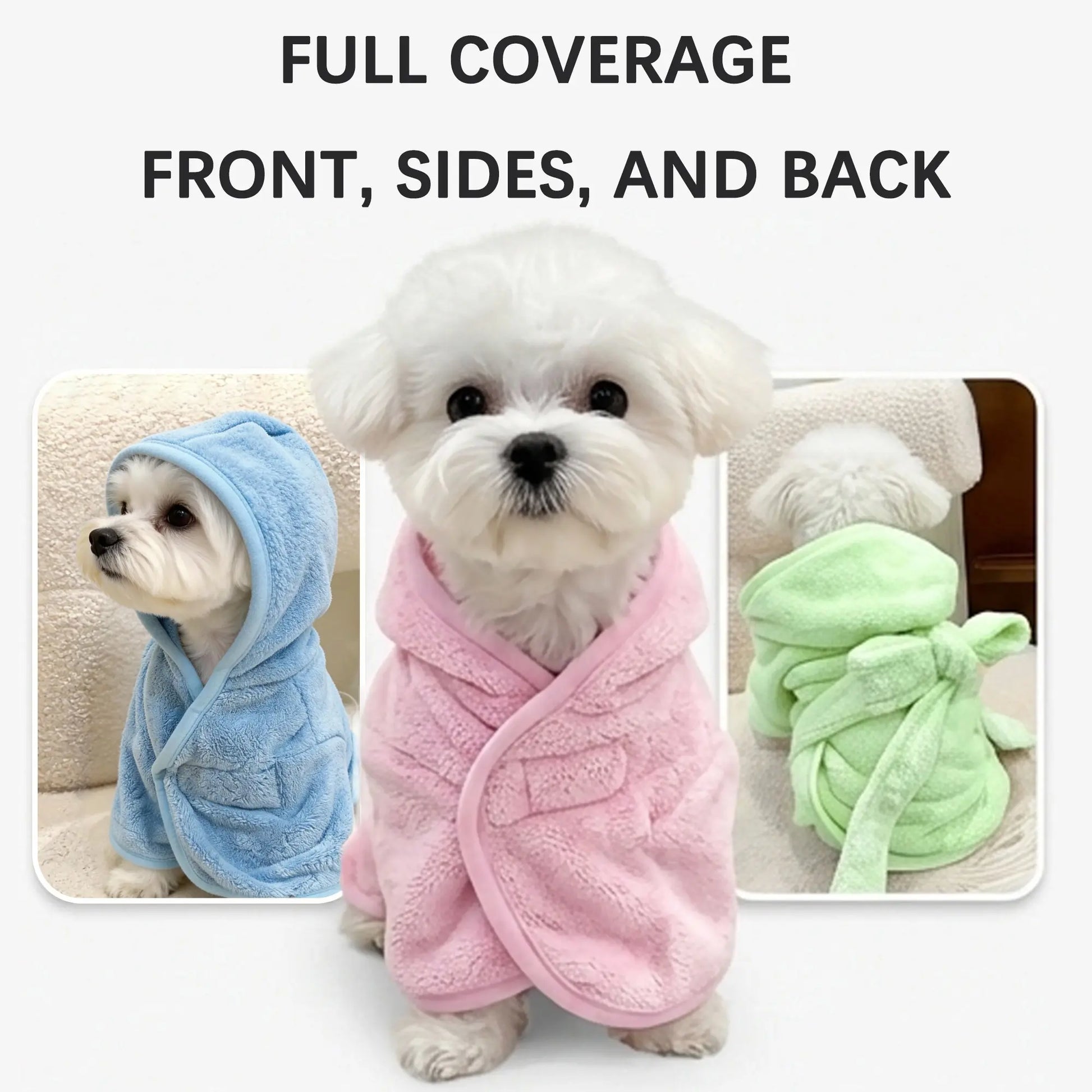 Ultra-Soft Quick-Dry Pet Bathrobes for Small Dogs and Cats - Super Absorbent, Cozy, and Stylish for All Seasons!