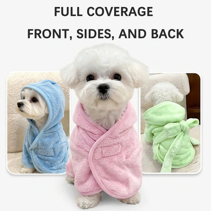 Ultra-Soft Quick-Dry Pet Bathrobes for Small Dogs and Cats - Super Absorbent, Cozy, and Stylish for All Seasons!