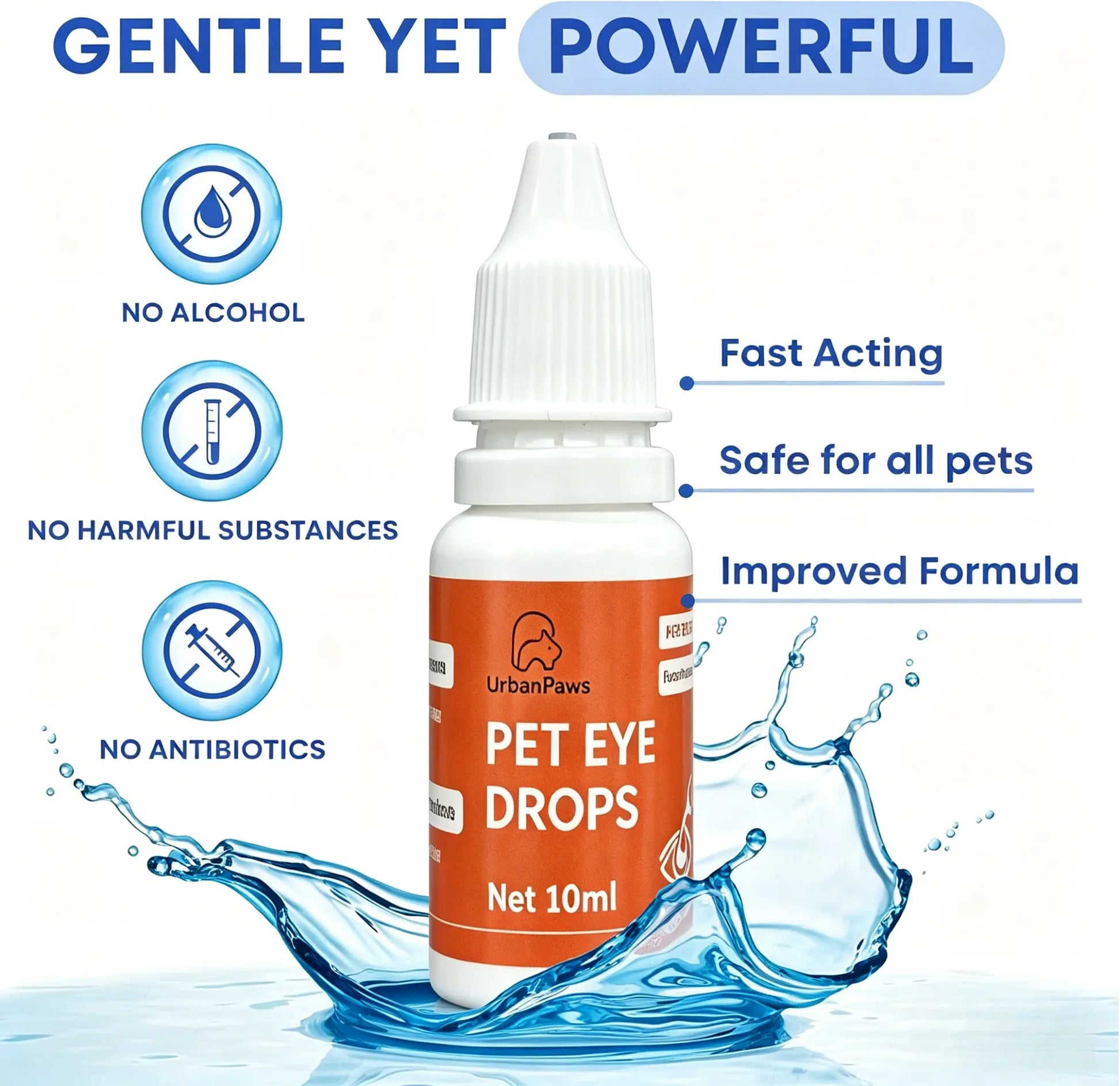 Ultimate Dog & Cat Eye Care Drops – Soothe Infections, Allergies, Dry Eyes & Pink Eye – Tear Stain Cleaner & Eye Rinse for Happy, Healthy Pets