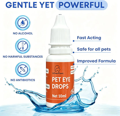 Ultimate Dog & Cat Eye Care Drops – Soothe Infections, Allergies, Dry Eyes & Pink Eye – Tear Stain Cleaner & Eye Rinse for Happy, Healthy Pets