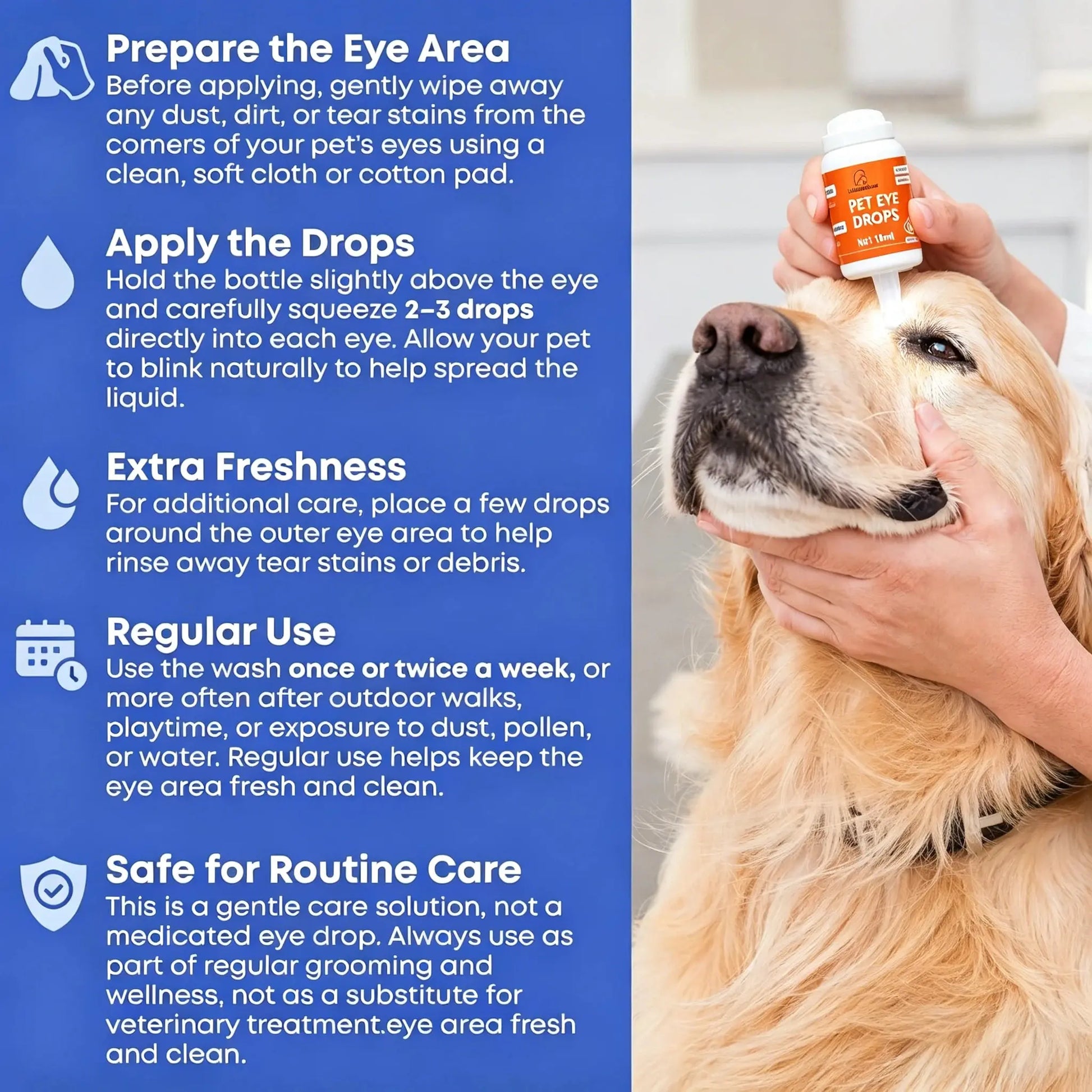 Ultimate Dog & Cat Eye Care Drops – Soothe Infections, Allergies, Dry Eyes & Pink Eye – Tear Stain Cleaner & Eye Rinse for Happy, Healthy Pets
