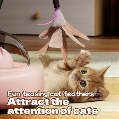 Engaging Automatic Cat Teaser Toy with Laser & Feather – Keep Your Kitten Entertained & Boredom-Free!