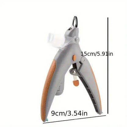 Ecmikk-4-In-1 All-In-One Pet Grooming Tool: LED Nail Clipper, Quiet Nail Catcher, Sharp Blade, Nail File & Safety Guard for Stress-Free Trimming Electric Dual-Purpose Set Silent Ultra-Quiet Trimmer,Contains Safety Insulating Card
