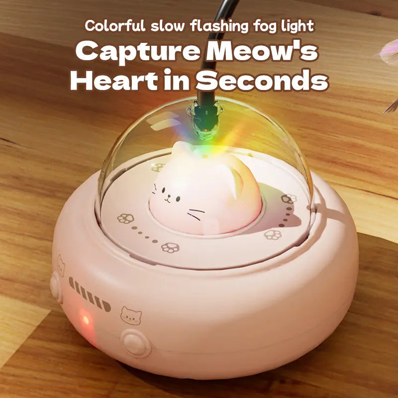 Engaging Automatic Cat Teaser Toy with Laser & Feather – Keep Your Kitten Entertained & Boredom-Free!